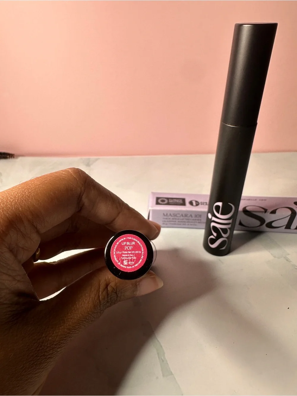 Saie lipstick and mascara bundle
